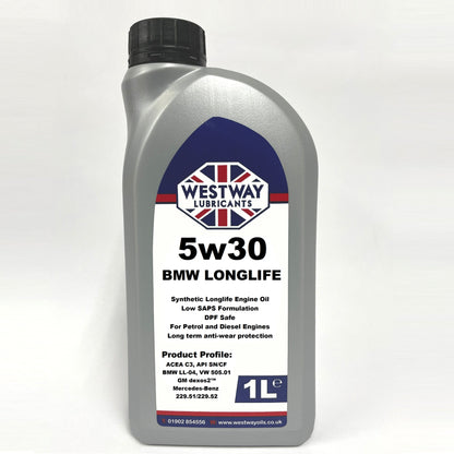 BMW LL-04 5W30 Fully Synthetic Low SAPS Engine Oil