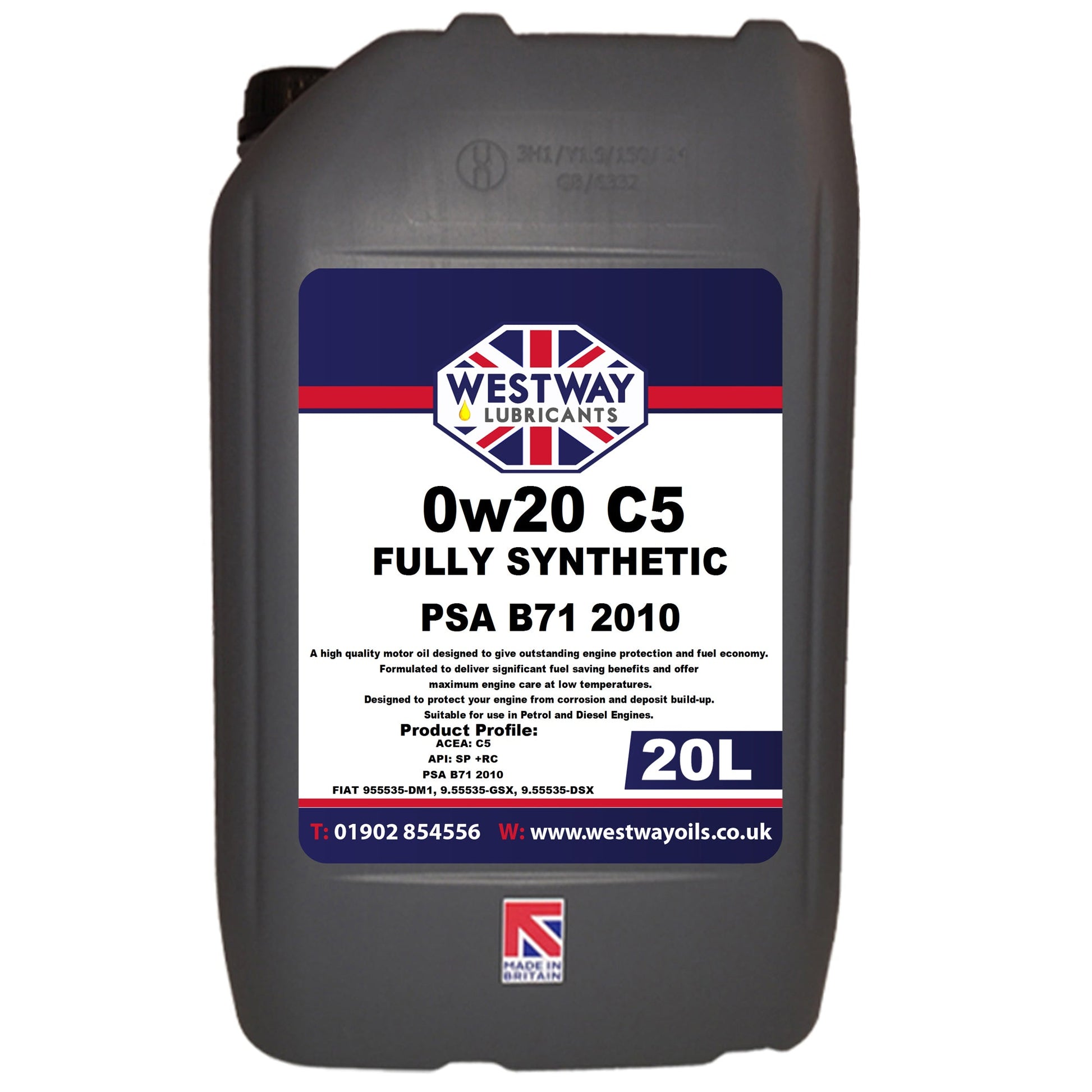 0W20 C5 PSA B71 2010 Spec Synthetic Engine Oil 0w/20