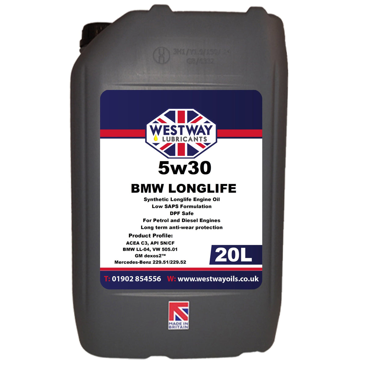 BMW LL-04 5W30 Fully Synthetic Low SAPS Engine Oil