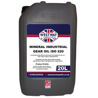 Industrial Gear Oil ISO 220 Mineral - Yellow Metal Safe