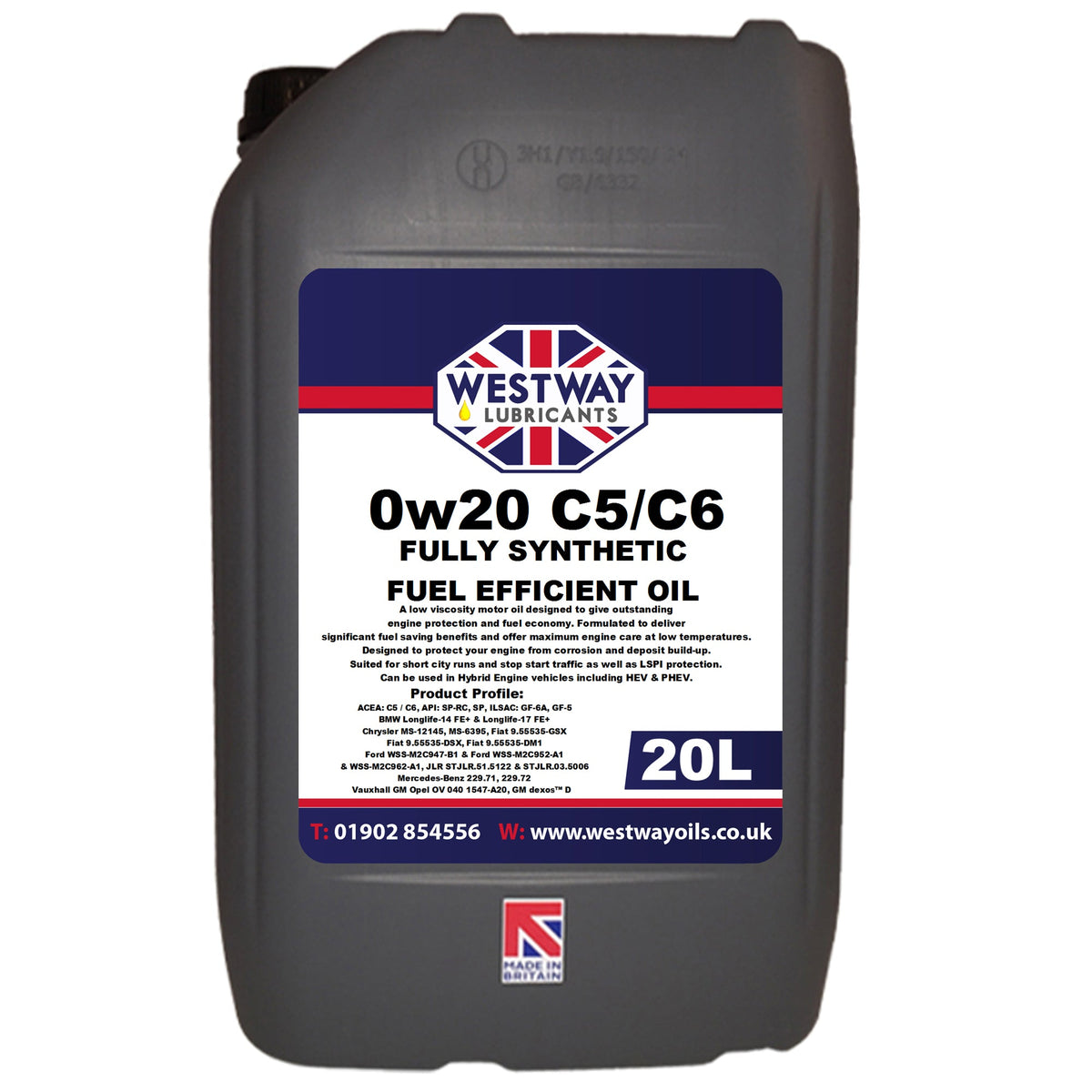 0W20 C5 C6 Fully Synthetic Engine Oil Longlife 17+