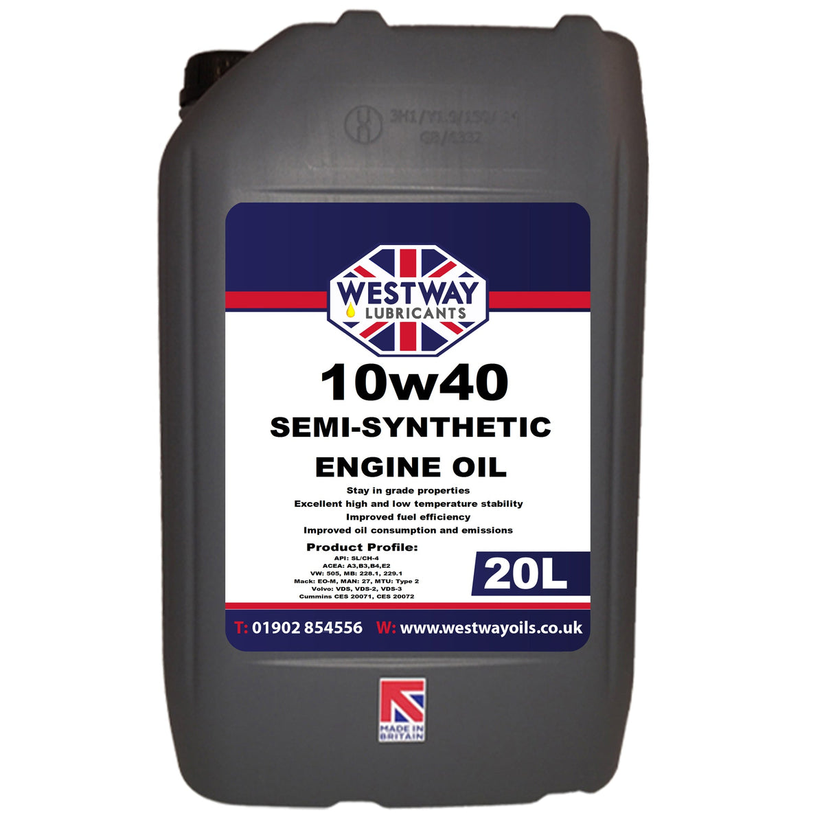 10W-40 Semi-Synthetic Engine Oil for Petrol and Diesel Engines