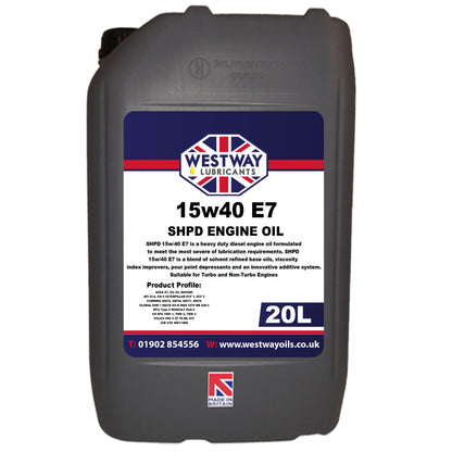 15W40 SHPD E7 Mineral Engine Oil for Petrol and Diesel Heavy Duty Engines