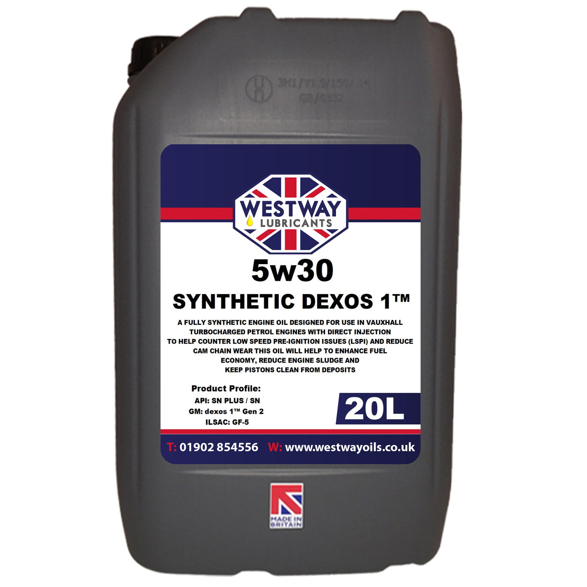 5W30 Dexos 1 Gen 2 Fully Synthetic Engine Oil for Vauxhall, Fiat, Peugeot, Citroen