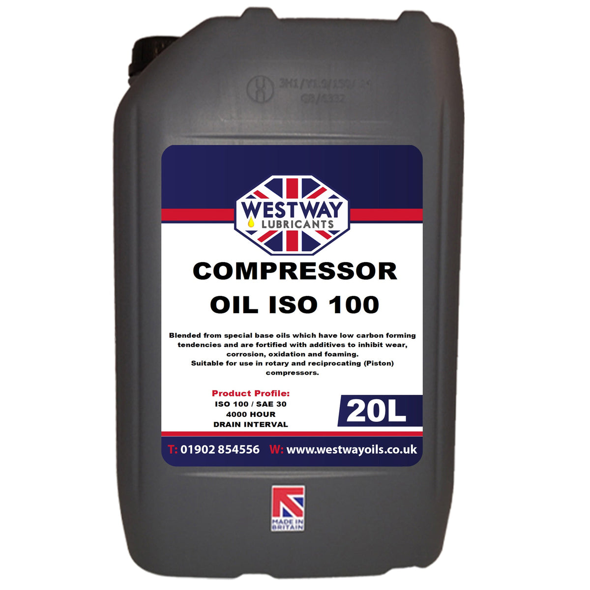 Compressor Oil ISO 100 SAE 30 Mineral - 4000 Hour Drain Interval