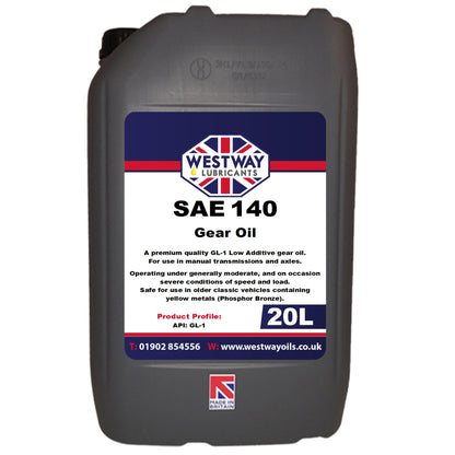 SAE 140 Mineral Gear Oil GL-1 for Classic Vehicles