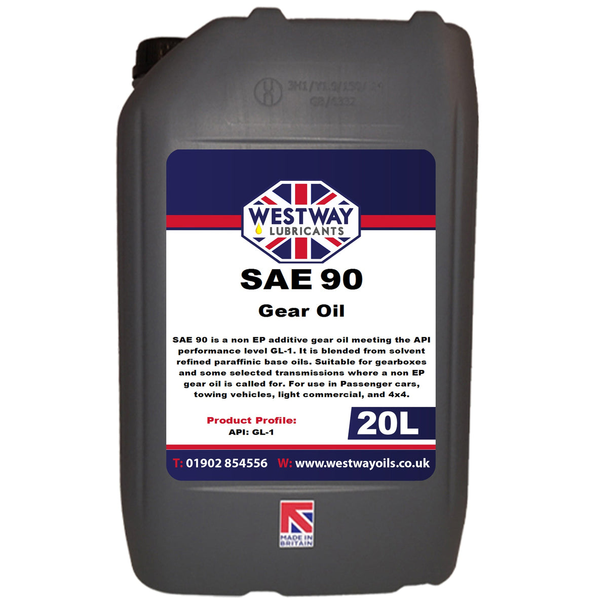 SAE 90 GL-1 Non-Detergent Gear Oil - Yellow Metal Safe