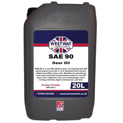 SAE 90 GL-1 Non-Detergent Gear Oil - Yellow Metal Safe