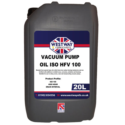 Vacuum Pump Oil HFV 100 Mineral ISO 100 SAE 30