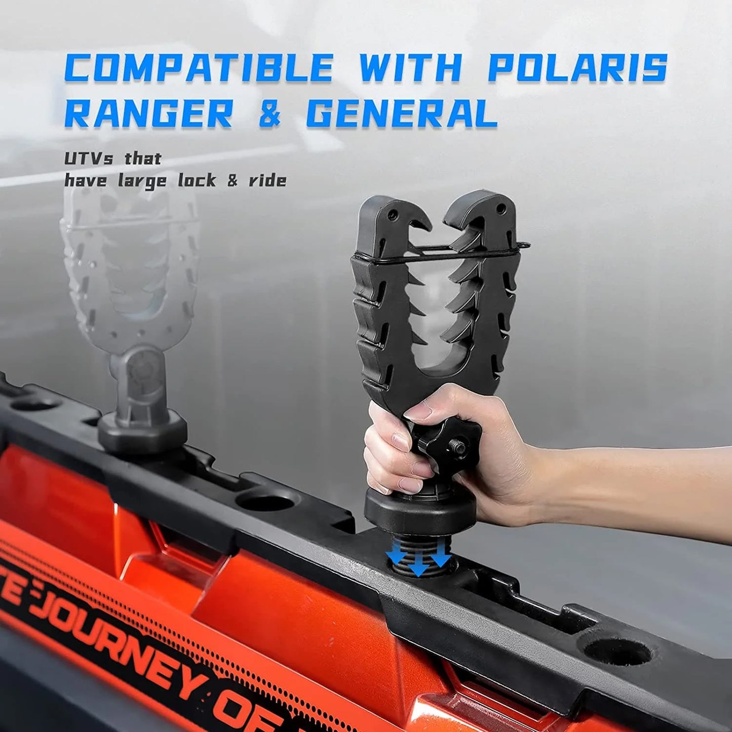 UTV Tool and Gun Rack Compatible with Polaris Ranger and General