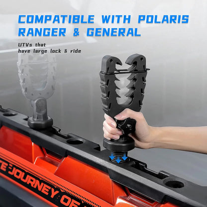 UTV Tool and Gun Rack Compatible with Polaris Ranger and General