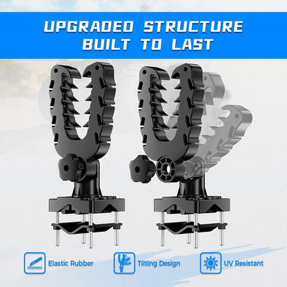 Graspur Single Gun Rack for ATVs - Durable Rubber-Coated Mount