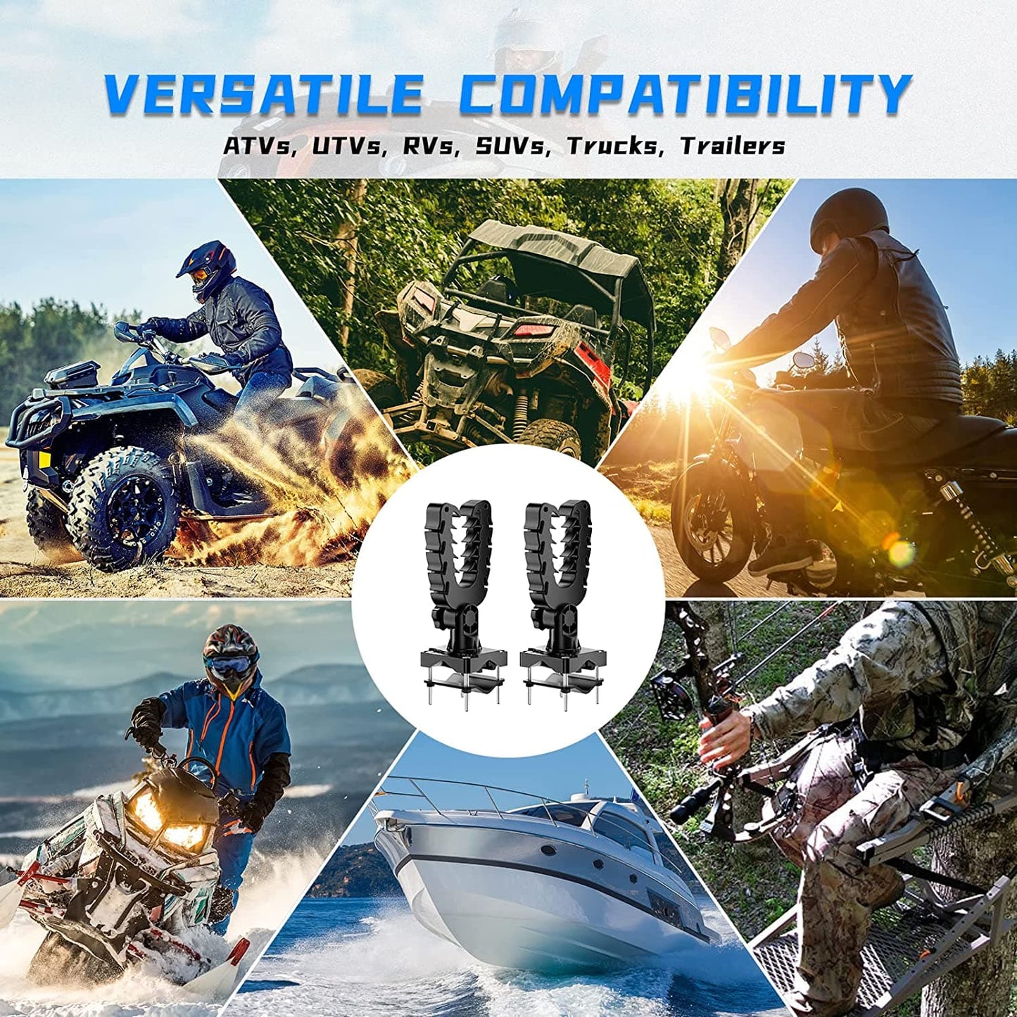 Graspur Single Gun Rack for ATVs - Durable Rubber-Coated Mount