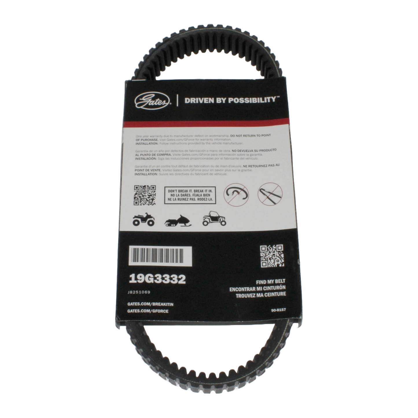 CVT Drive Belt for Yamaha Grizzly, Kodiak & Wolverine 400-450