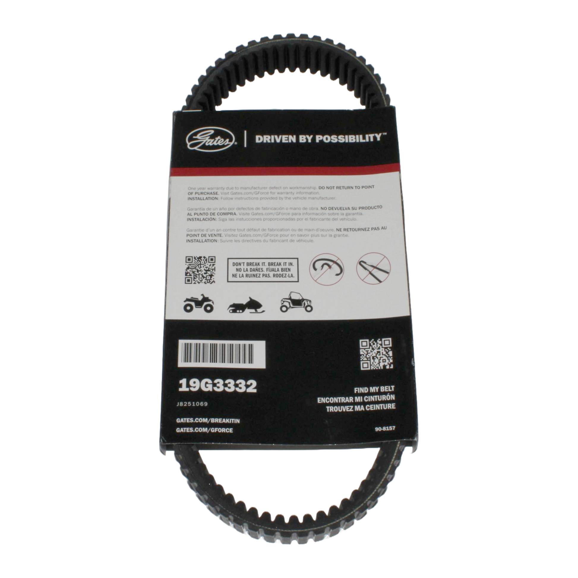 CVT Drive Belt for Yamaha Grizzly, Kodiak & Wolverine 400-450