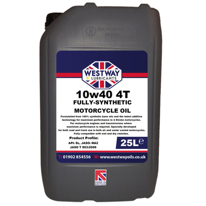 10W40 Fully Synthetic 4-Stroke Motorcycle Oil