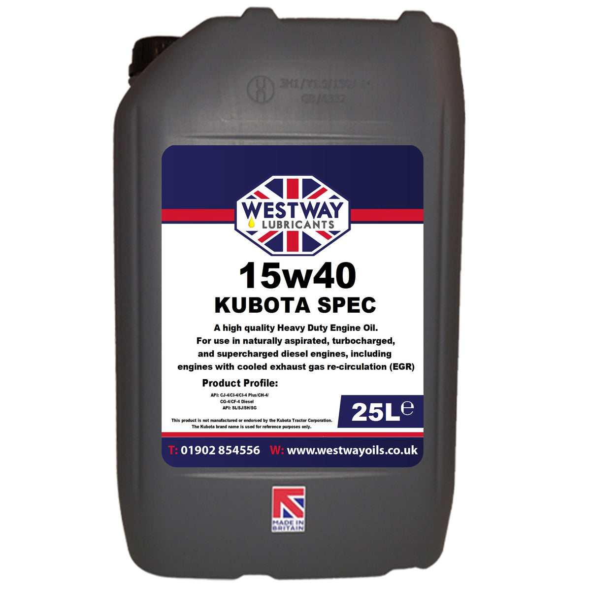 15W40 Mineral Engine Oil for Kubota Diesel Engines