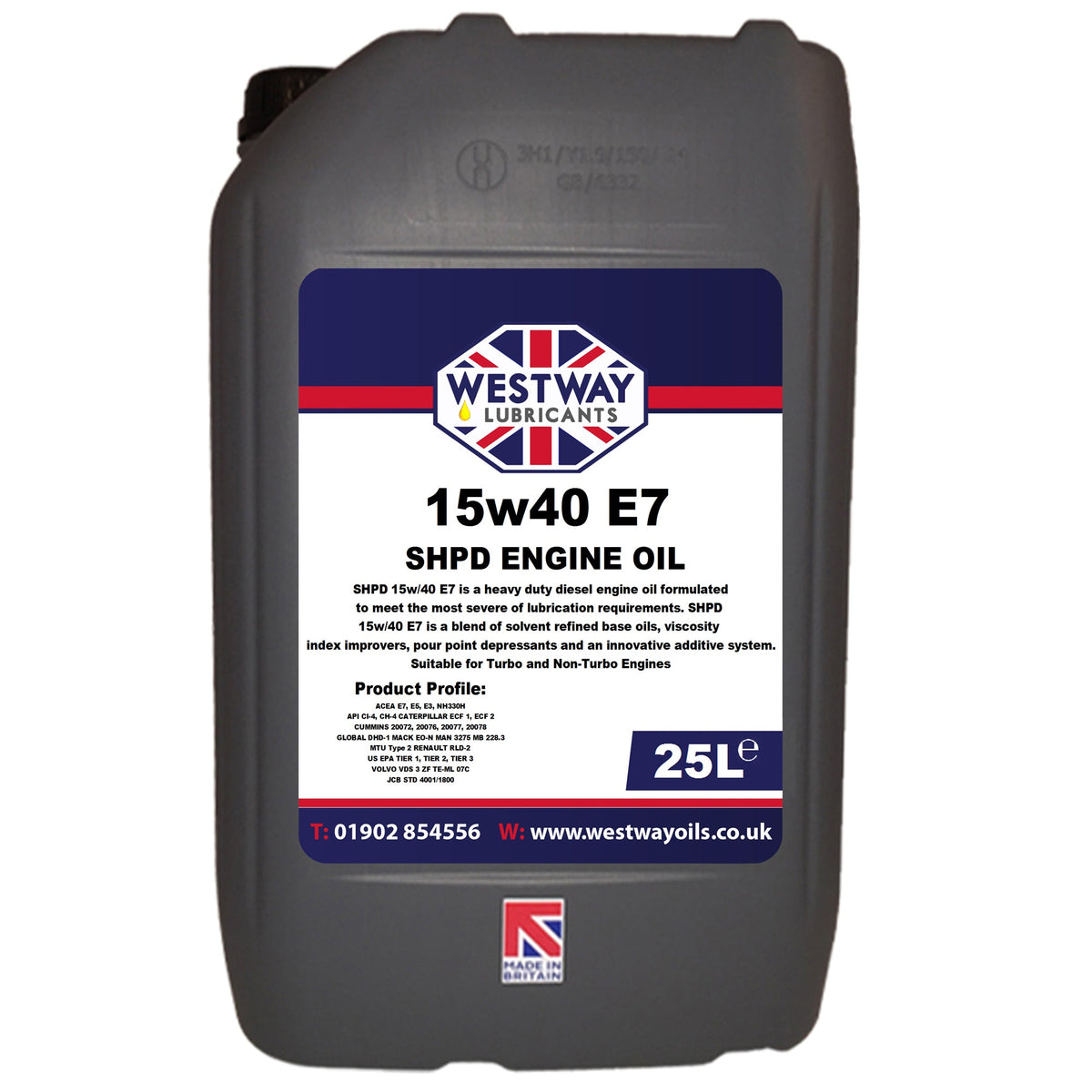 15W40 SHPD E7 Mineral Engine Oil for Petrol and Diesel Heavy Duty Engines