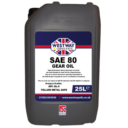SAE 80 EP 80 Mineral Gear Oil GL-4 Hypoid