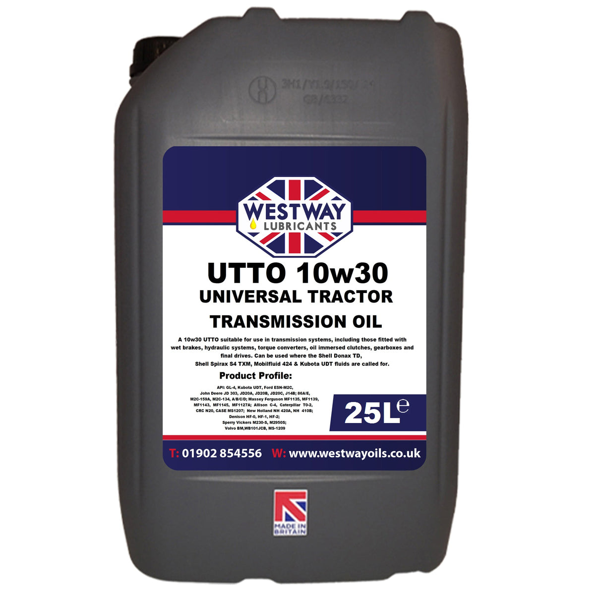 Universal Tractor Transmission Oil Mineral UTTO Hy-Tran 10W30