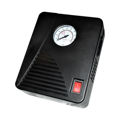 12V Tyre Inflator Pump with Pressure Gauge and Storage