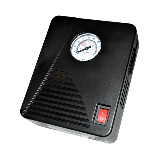 12V Tyre Inflator Pump with Pressure Gauge and Storage