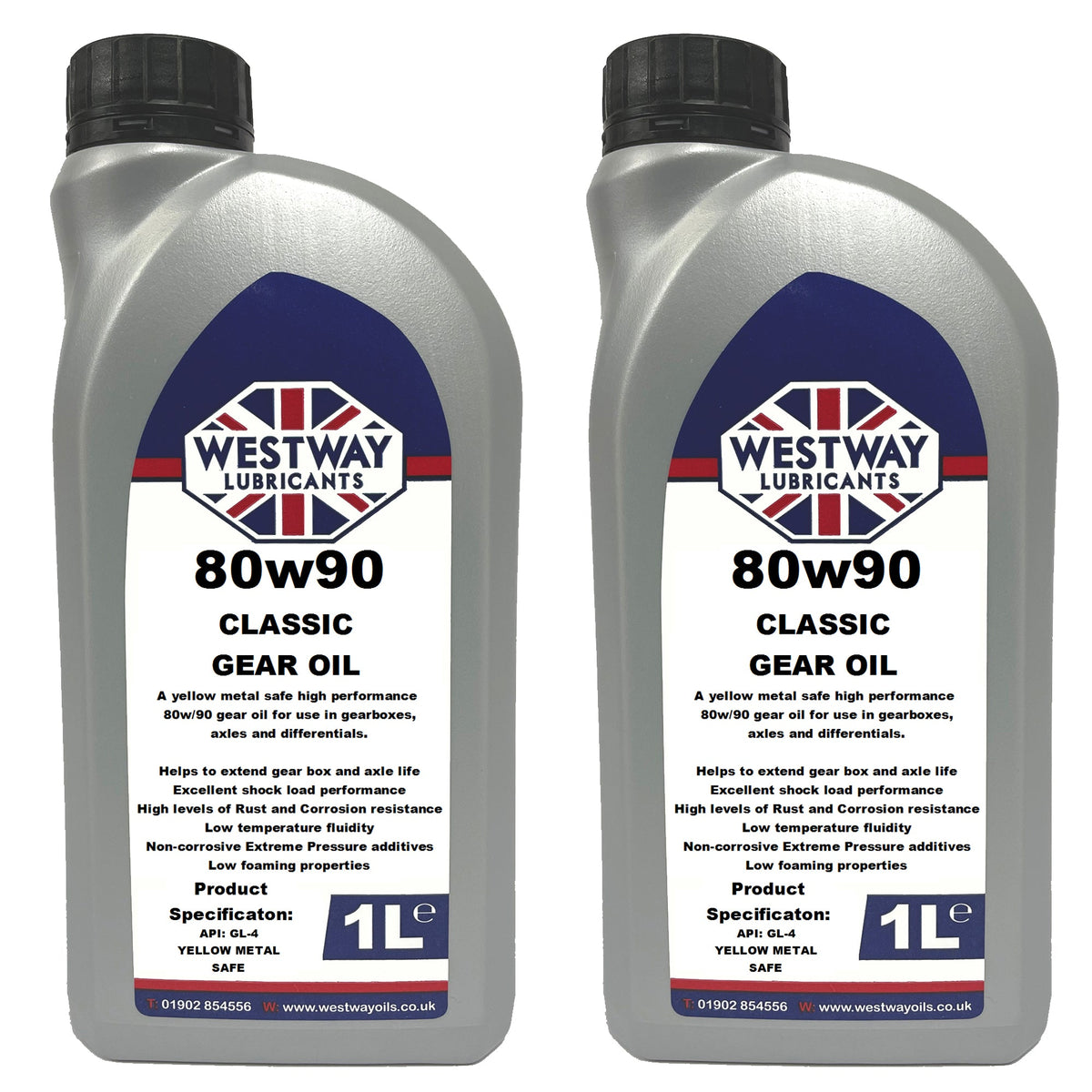 80W90 Mineral GL-4 Gear Oil - Yellow Metal Safe