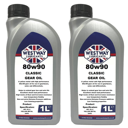 80W90 Mineral GL-4 Gear Oil - Yellow Metal Safe