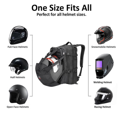 Kemimoto Tactical Motorcycle Helmet Backpack with USB Charging Port and Rain Cover