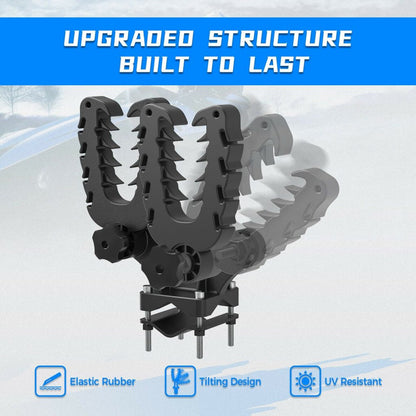 Graspur Double Gun Rack for ATVs - Durable Rubber Coated Mount