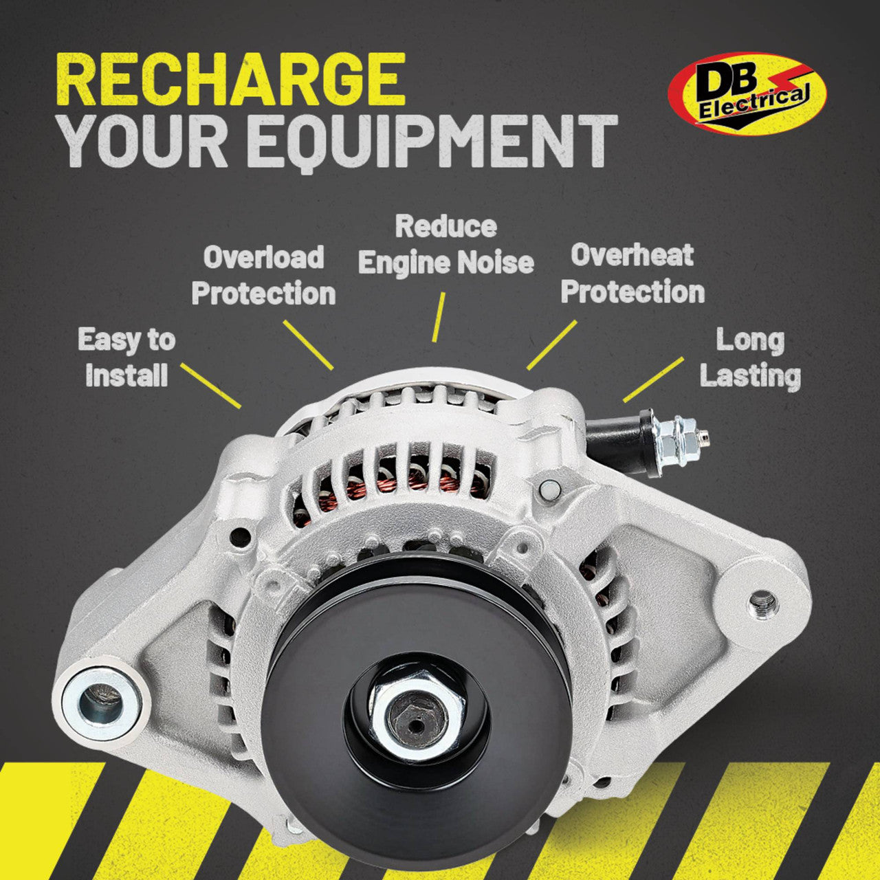 Alternator for Toyota forklift 7FG 7FGCU 7FGK lift trucks 1998 on - 12V 50A