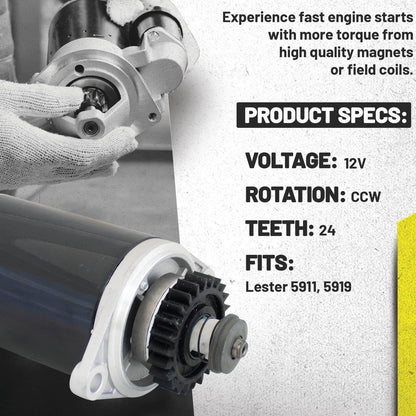 Starter motor for Onan KV KVC KVD KY Microlite RV generator