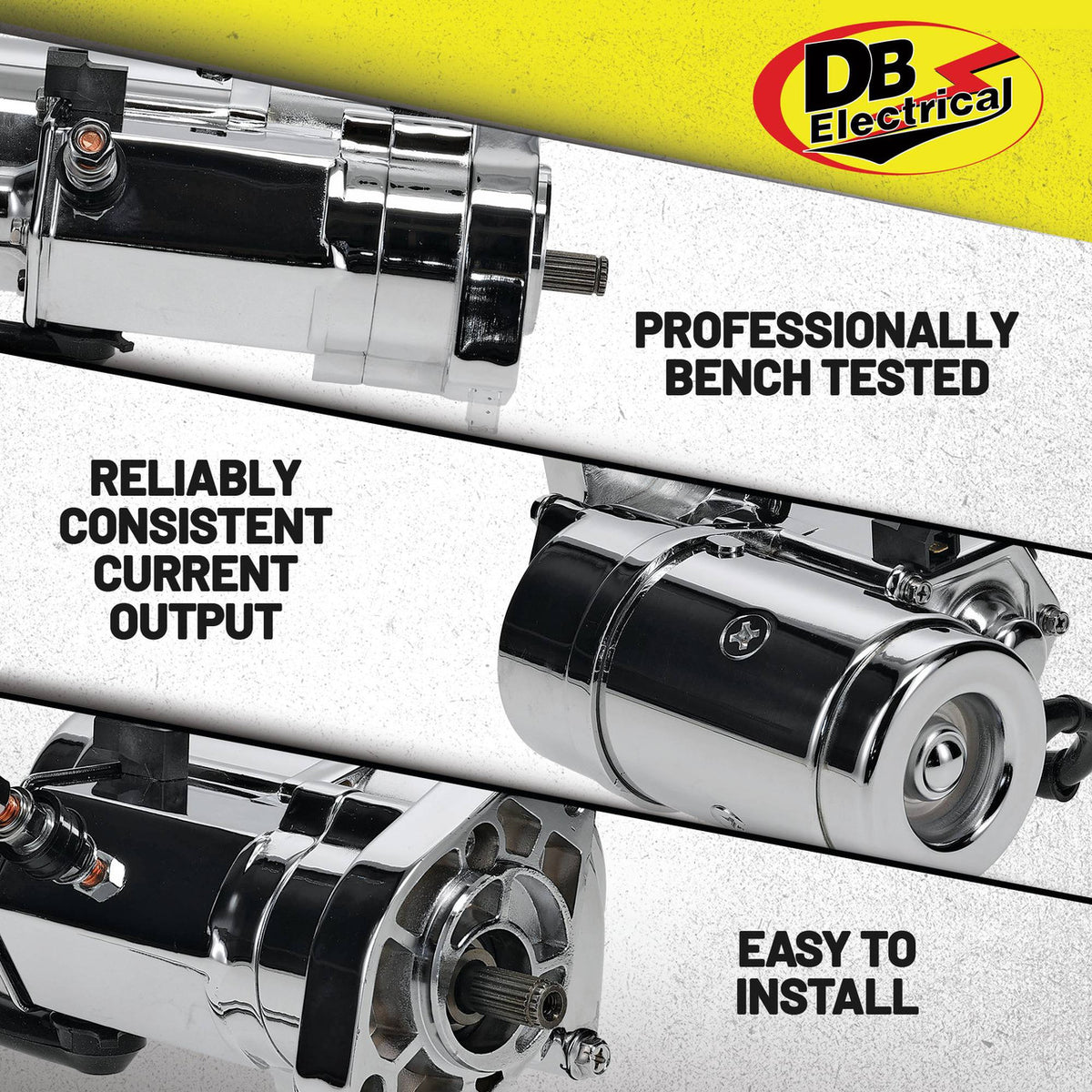Starter motor for Harley-Davidson motorcycles