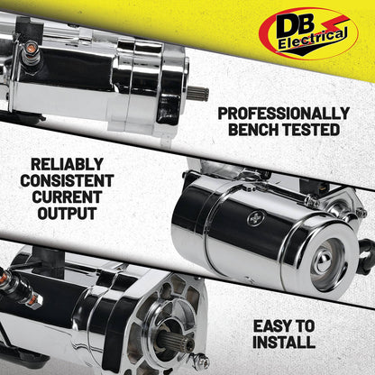 Starter motor for Harley-Davidson motorcycles