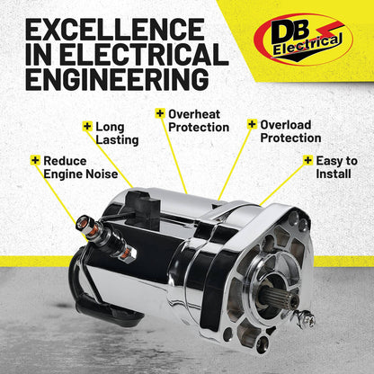 Starter motor for Harley-Davidson motorcycles