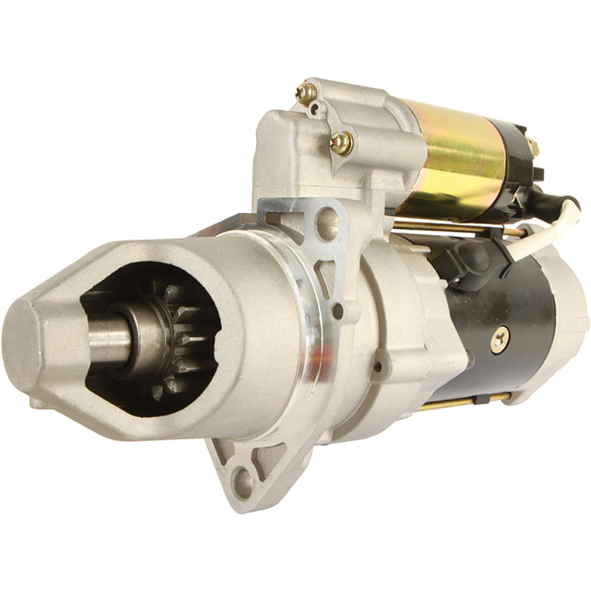 Starter motor for Mitsubishi backhoes and tractors - 24V, 13 tooth