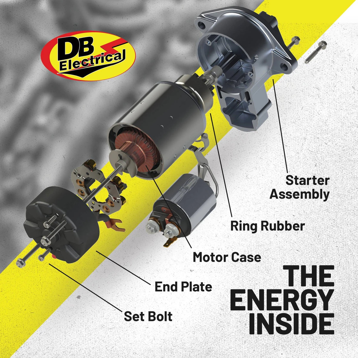 Starter motor for Kubota engine Toro Reelmaster 5200-D 5400-D 5510 - 12V replacement