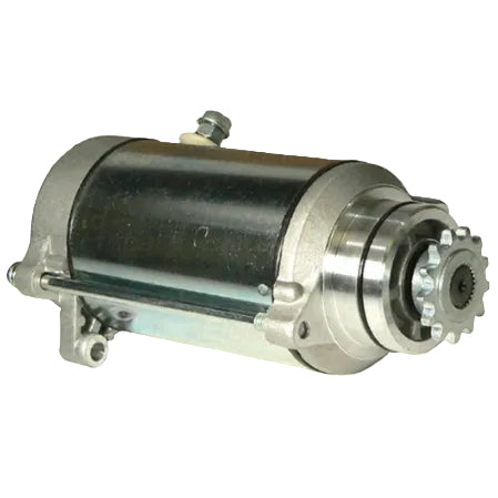 Car starter motor on a white background