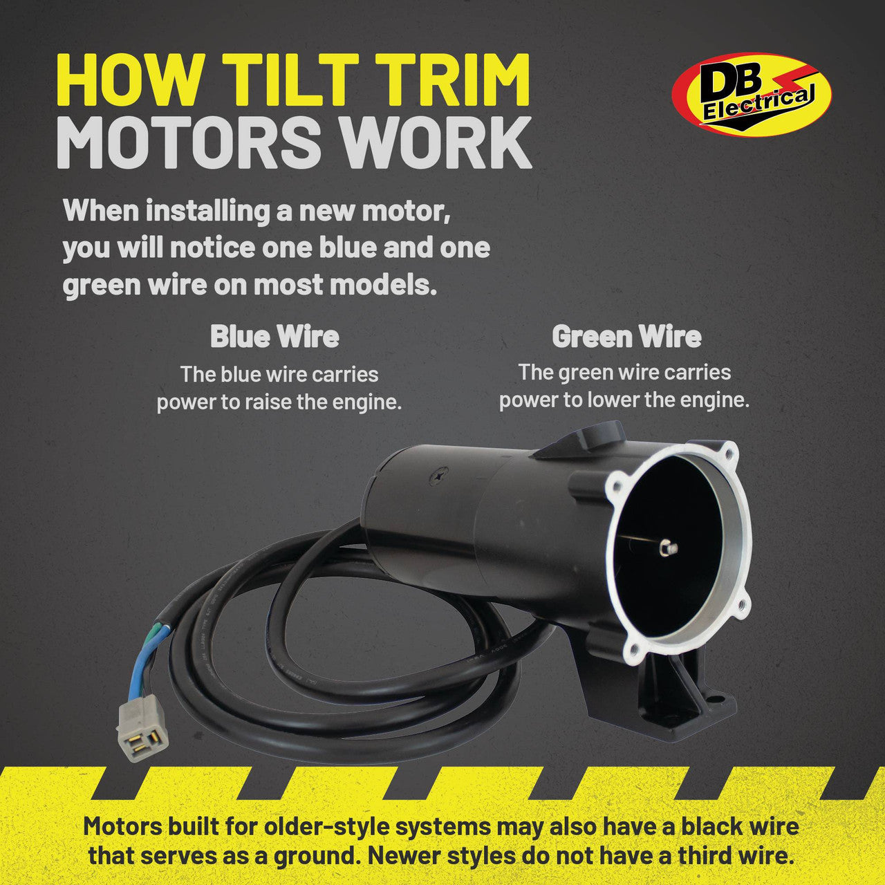 12V Trim and Tilt Motor for Chrysler, Johnson, Evinrude, OMC Outboards