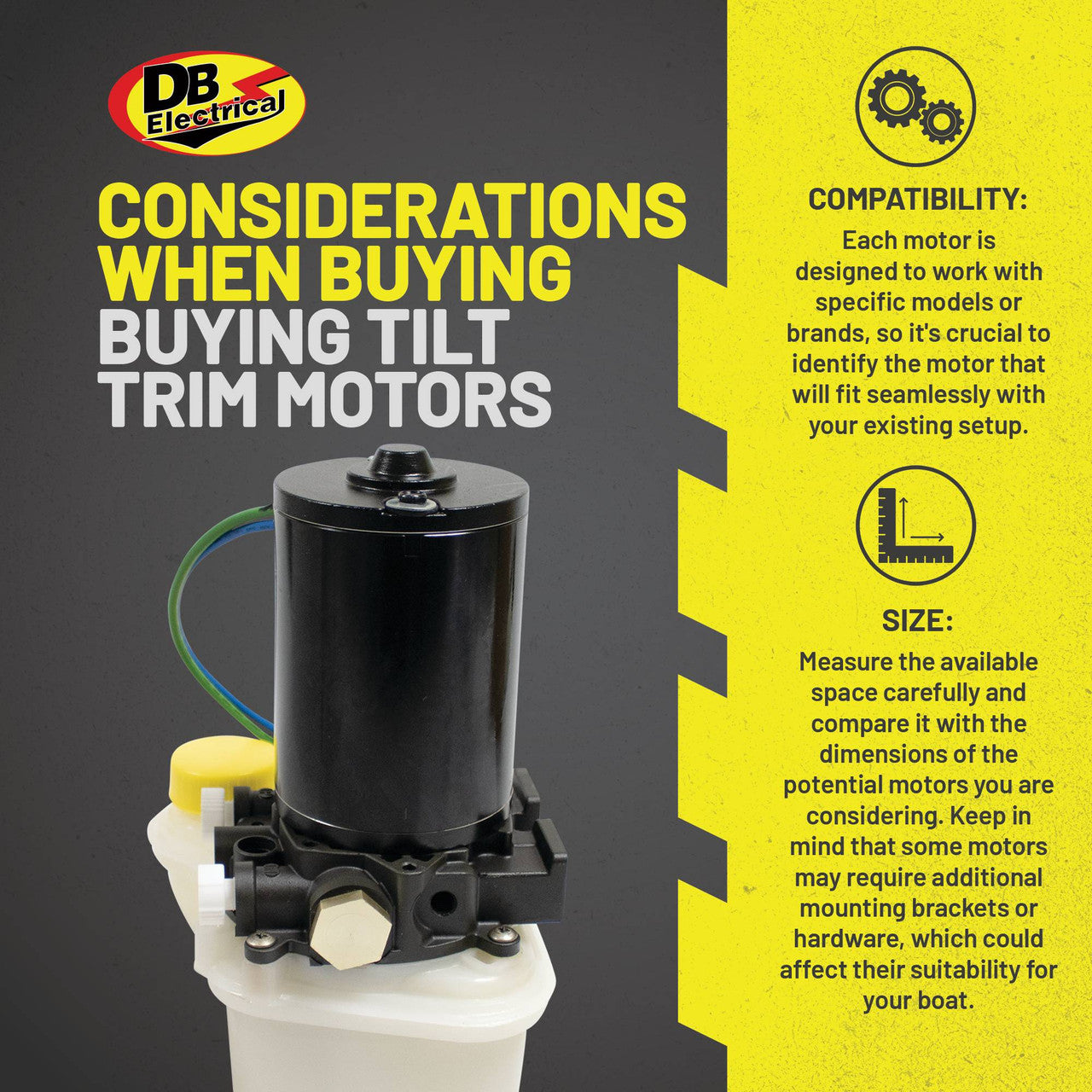 Tilt and trim motor for Volvo Penta engines - 12V
