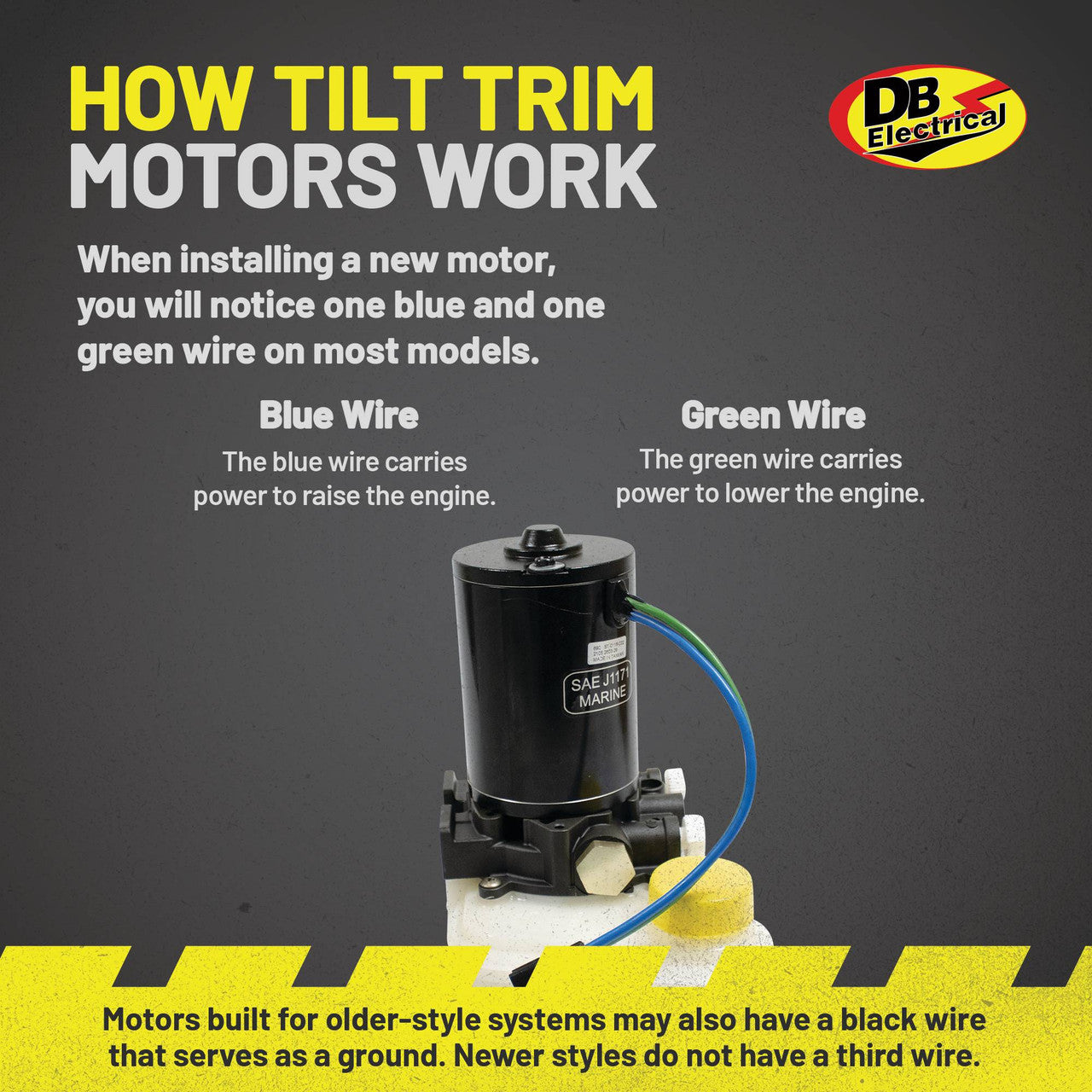 Tilt and trim motor for Volvo Penta engines - 12V