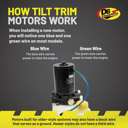 Tilt and trim motor for Volvo Penta engines - 12V