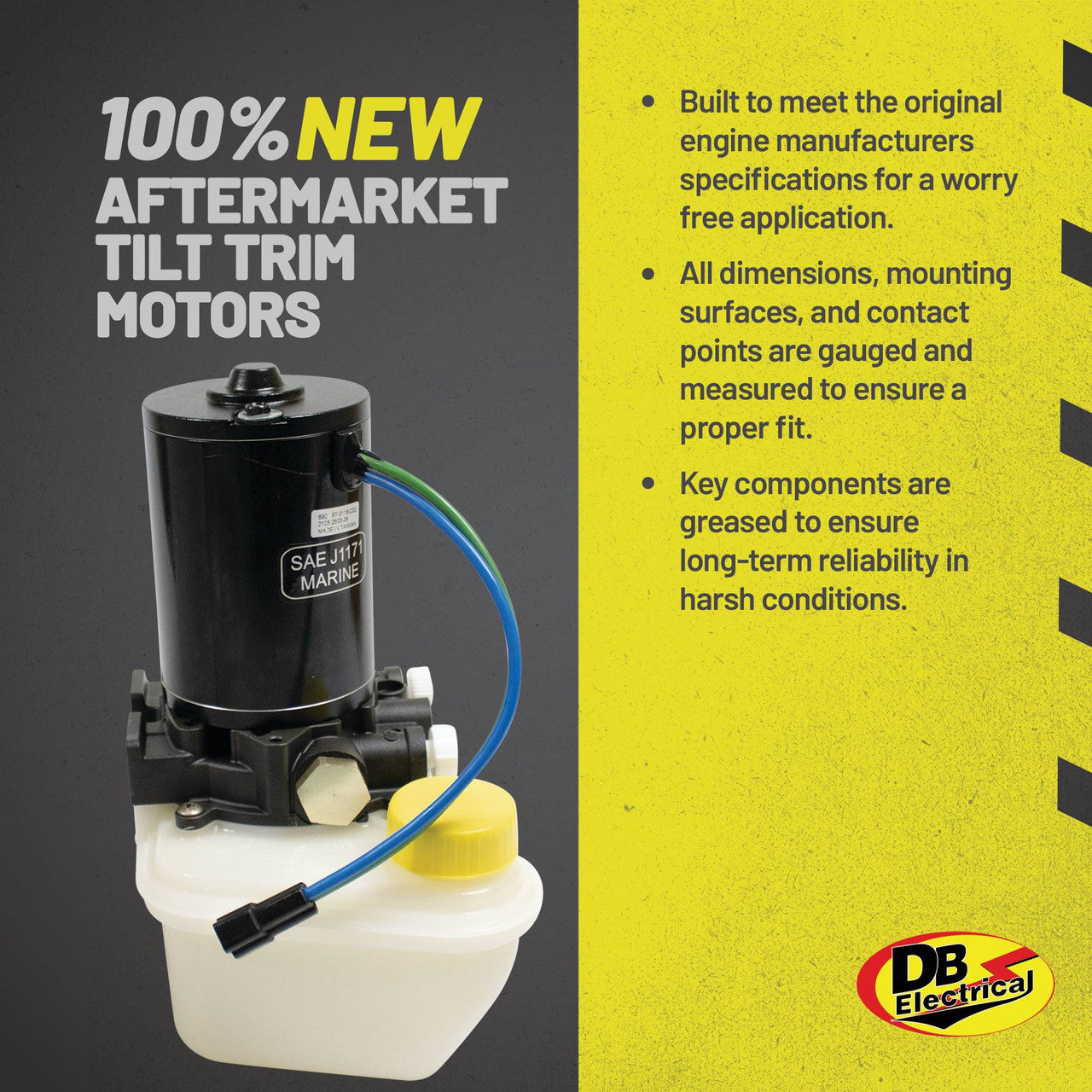 Tilt and trim motor for Volvo Penta engines - 12V