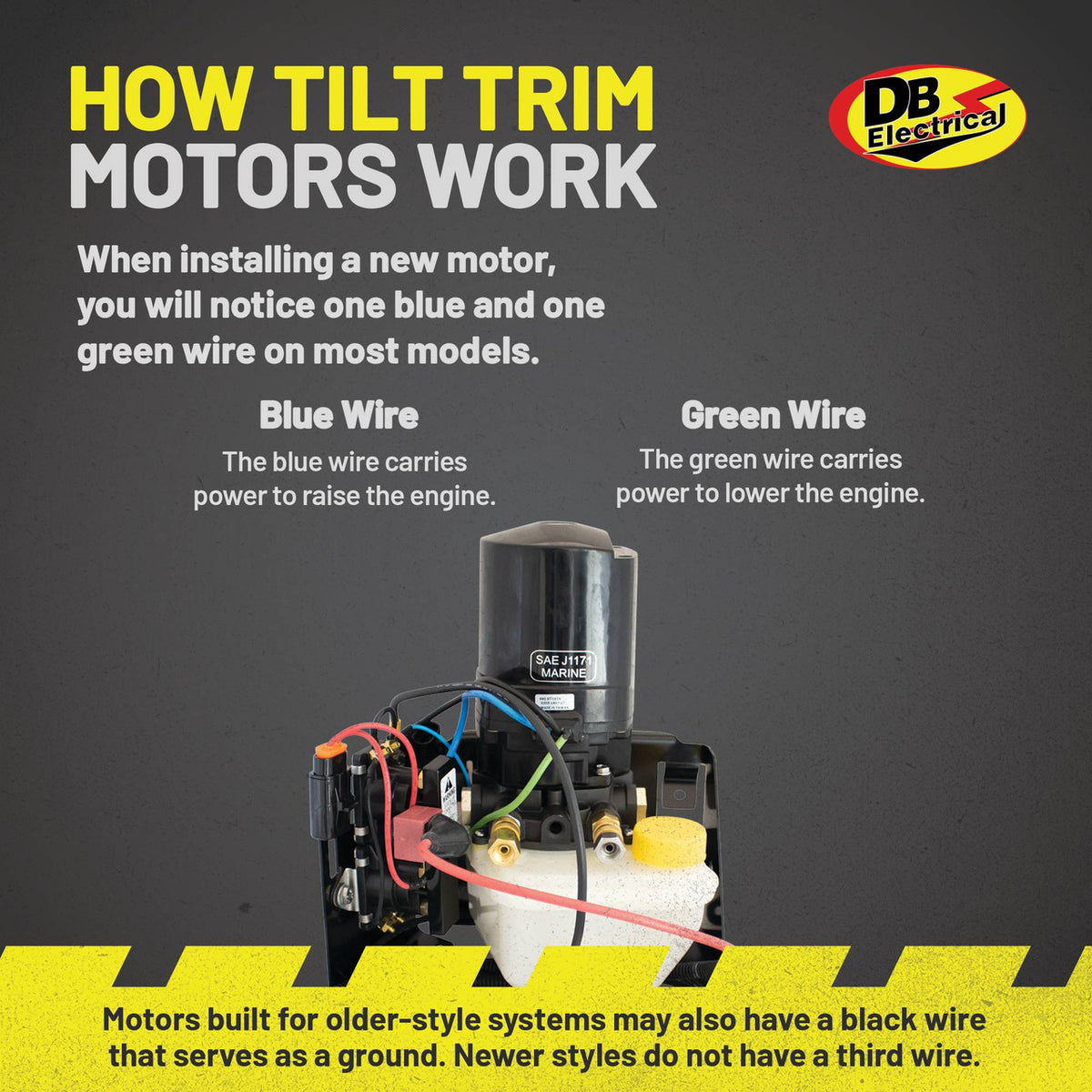 Trim and tilt motor for Mercury Marine engines - 12V