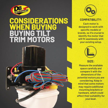 Tilt and trim motor for Mercury outboard engines - 12V