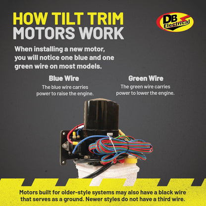 Tilt and trim motor for Mercury outboard engines - 12V