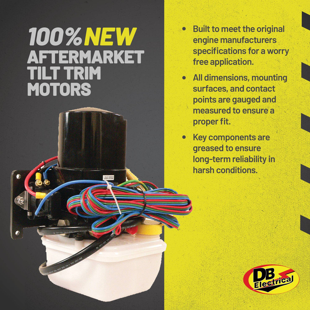 Tilt and trim motor for Mercury outboard engines - 12V