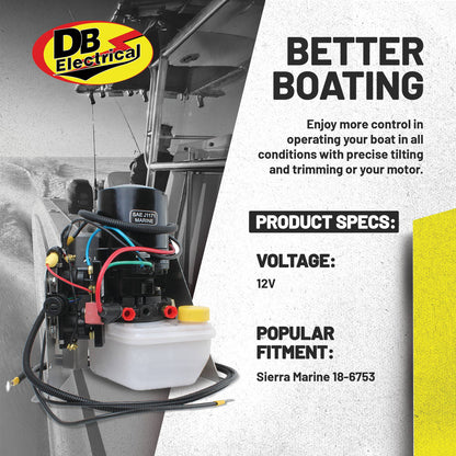 Tilt and trim motor for Mercruiser with mounting bracket - 12V