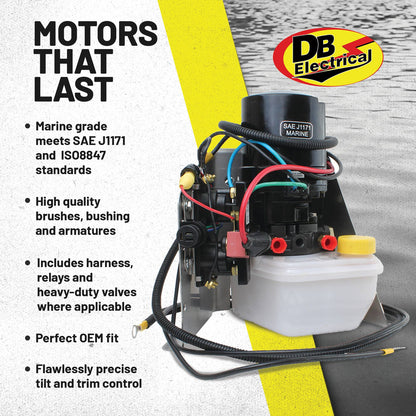 Tilt and trim motor for Mercruiser with mounting bracket - 12V