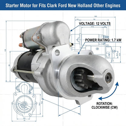 Starter Motor For Fits Clark Ford New Holland Other engines